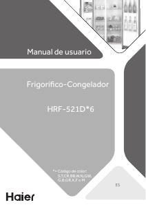 Manual Haier HRF-521DM6 Frigorífico combinado