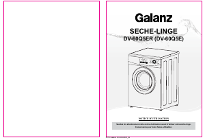 Mode d’emploi Galanz DV-60Q5ER Sèche-linge