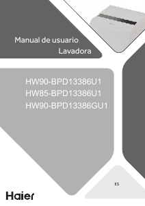 Manual de uso Haier HW90-BPD13386GU1 Lavadora