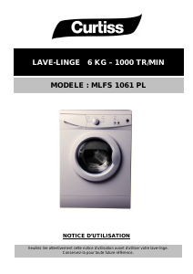 Mode d’emploi Curtiss MLFS 1061 PL Lave-linge