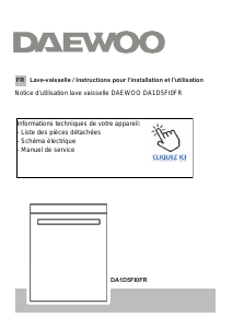 Mode d’emploi Daewoo DA1D5FI0FR Lave-vaisselle