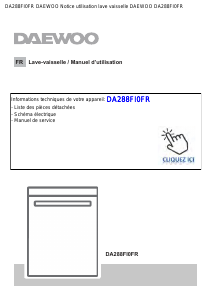 Mode d’emploi Daewoo DA288FI0FR Lave-vaisselle