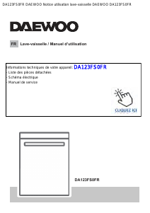 Mode d’emploi Daewoo DA123FS0FR Lave-vaisselle