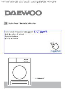 Mode d’emploi Daewoo T7CT1W0FR Sèche-linge