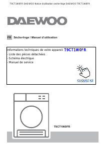 Mode d’emploi Daewoo T9CT1W0FR Sèche-linge