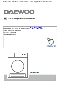 Mode d’emploi Daewoo T9HT2W0FR Sèche-linge