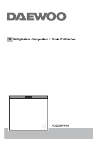 Mode d’emploi Daewoo FCS290FWT0 Congélateur