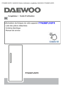 Mode d’emploi Daewoo FFN280FLR0FR Congélateur