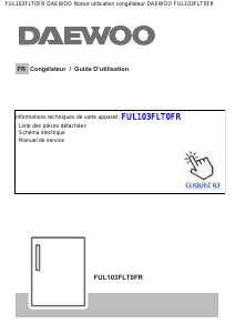 Mode d’emploi Daewoo FUL103FLT0FR Congélateur