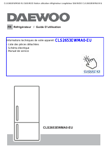 Mode d’emploi Daewoo CLS2653EWMA0-EU Réfrigérateur combiné