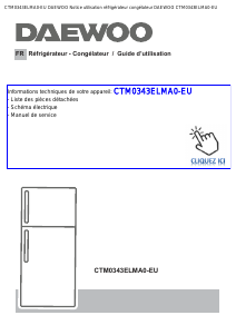 Mode d’emploi Daewoo CTM0343ELMA0-EU Réfrigérateur combiné