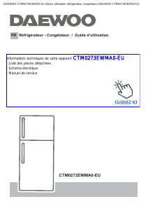 Mode d’emploi Daewoo CTM0273EWMA0-EU Réfrigérateur combiné