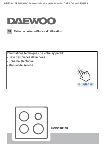 Mode d’emploi Daewoo H6IS35H1FR Table de cuisson