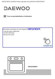 Mode d’emploi Daewoo O6PD27M2FR Four