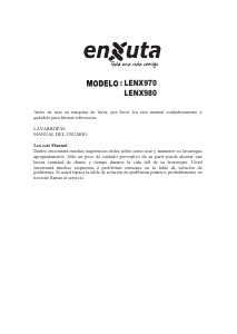 Manual de uso Enxuta LENX980 Lavadora