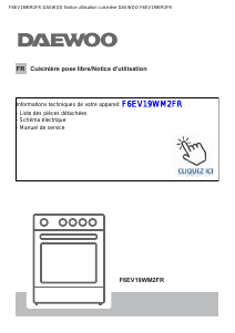 Mode d’emploi Daewoo F6EV19WM2FR Cuisinière