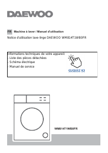 Mode d’emploi Daewoo WM814T1WB0FR Lave-linge