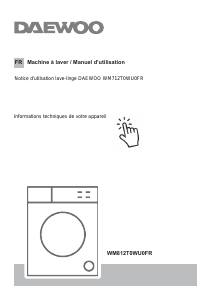 Mode d’emploi Daewoo WM812T0WU0FR Lave-linge