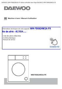 Mode d’emploi Daewoo WM-FB0624W2A-FR Lave-linge