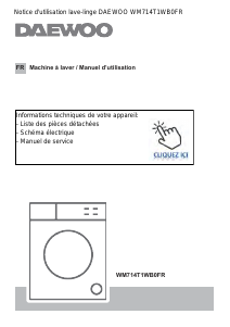 Mode d’emploi Daewoo WM714T1WB0FR Lave-linge