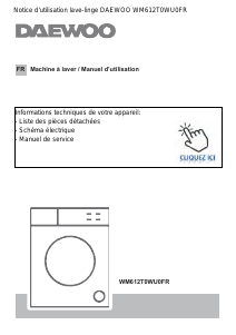 Mode d’emploi Daewoo WM612T0WU0FR Lave-linge