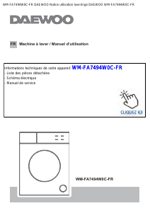 Mode d’emploi Daewoo WM-FA7494W0C-FR Lave-linge