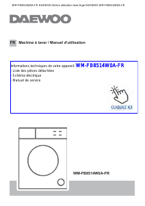 Mode d’emploi Daewoo WM-FB8514W0A-FR Lave-linge