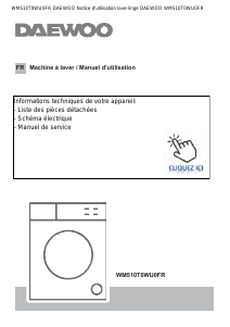 Mode d’emploi Daewoo WM510T0WU0FR Lave-linge