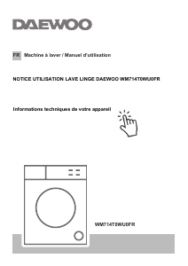 Mode d’emploi Daewoo WM714T0WU0FR Lave-linge