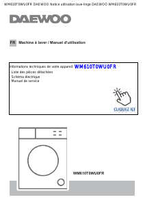 Mode d’emploi Daewoo WM610T0WU0FR Lave-linge