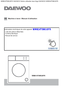 Mode d’emploi Daewoo WM814T0WU0FR Lave-linge