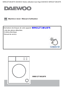 Mode d’emploi Daewoo WM012T1WU0FR Lave-linge