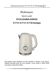 Manuál Rohnson R-7710 Nostalgia Konvice