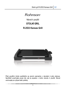 Manuál Rohnson R-2533 Kansas Stolní gril