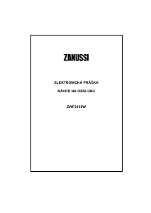 Návod Zanussi ZWF 2105 W Práčka