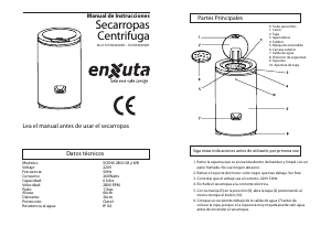 Manual de uso Enxuta SCENX2800SB Secadora