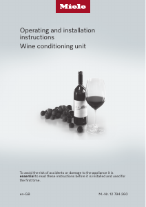 Manual Miele KWTUS 7096 E Wine Cabinet