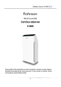 Návod Rohnson R-9600 Čistička vzduchu