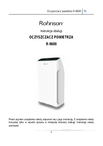 Instrukcja Rohnson R-9600 Oczyszczacz powietrza