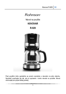 Návod Rohnson R-929 Kávovar
