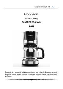 Instrukcja Rohnson R-929 Ekspres do kawy