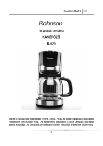 Használati útmutató Rohnson R-929 Kávéautomata