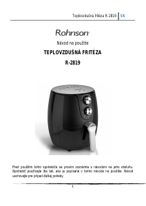 Návod Rohnson R-2819 Fritéza