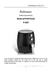 Bedienungsanleitung Rohnson R-2819 Fritteuse