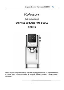 Instrukcja Rohnson R-98016 Hot & Cold Ekspres do espresso