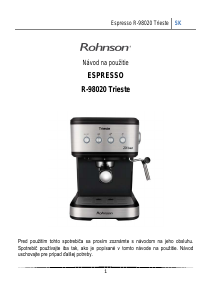 Návod Rohnson R-98020 Trieste Presovač