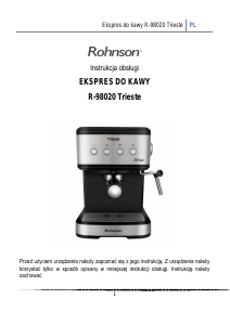 Instrukcja Rohnson R-98020 Trieste Ekspres do espresso