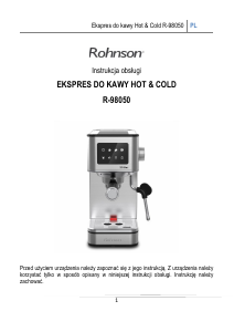 Instrukcja Rohnson R-98050 Ekspres do espresso
