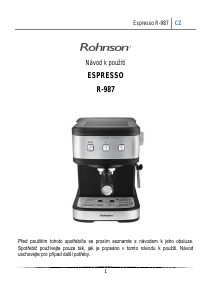 Manuál Rohnson R-987 Kávovar na espreso
