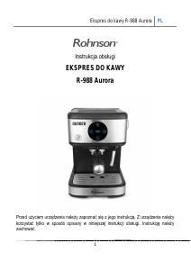 Instrukcja Rohnson R-988 Aurora Ekspres do espresso